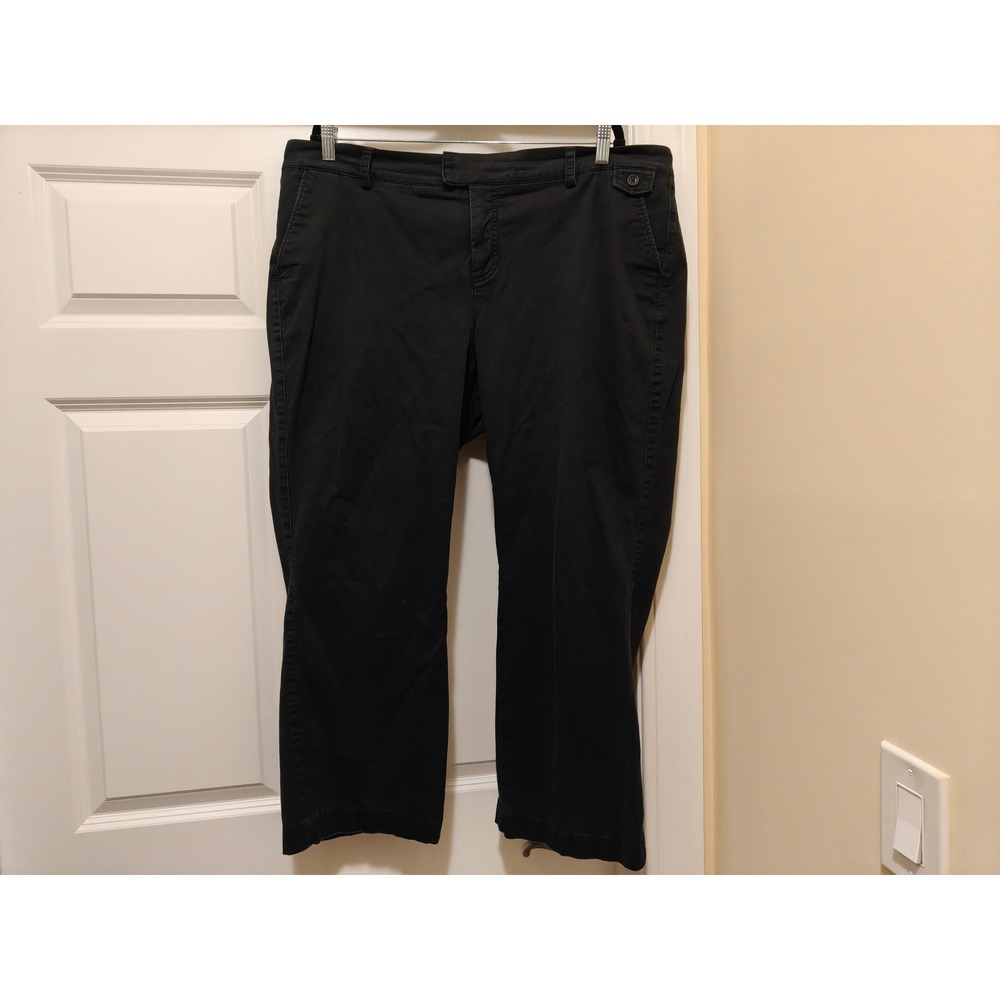 Dockers Woman Black Chino Capri Pants Size 20W‎ Short 278030008 Stretch Cotton